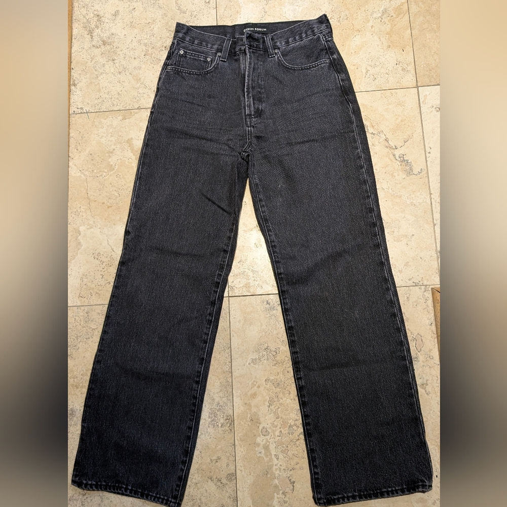 Denim Forum The Farrah Hi-Rise Wide Jean